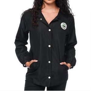 EUC JV Jac Vanek Inari Later Nerds Alien Coaches Jacket Windbreaker Women Size